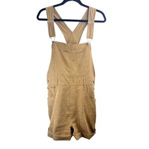 Wishlist Jeans‎ Womens Brown Corduroy Shortalls Overalls Size S WL23-7541 Camel